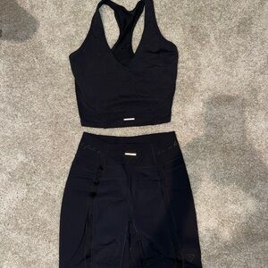 Gymshark x Whitney Simmons biker short and bra tank set
